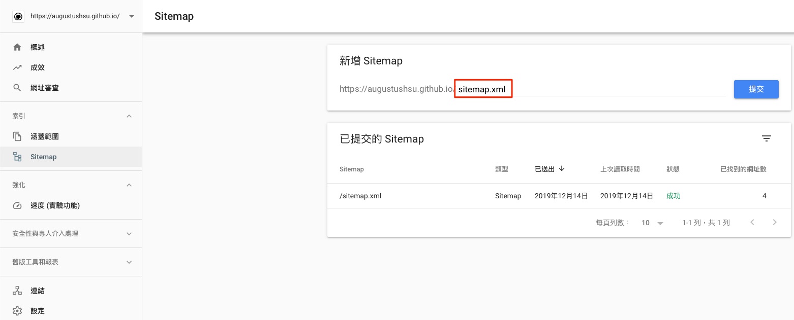 Google Search Console Sitemap